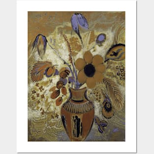 Etruscan Vase with Flowers by Odilon Redon Posters and Art